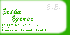 erika egerer business card